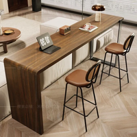 Table de bar de petite taille, table de bar longue avec cloison murale