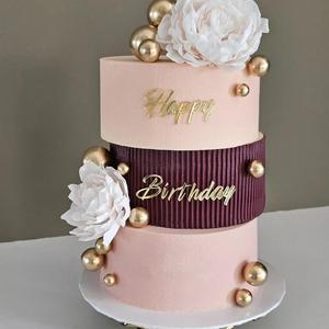 Nuevo 2026: <span class=keywords><strong>Letrero</strong></span> acrílico de lujo de dos piezas <span class=keywords><strong>para</strong></span> decoración de tartas de <span class=keywords><strong>cumpleaños</strong></span>, ideal <span class=keywords><strong>para</strong></span> tartas de varias capas. - Product Image 1