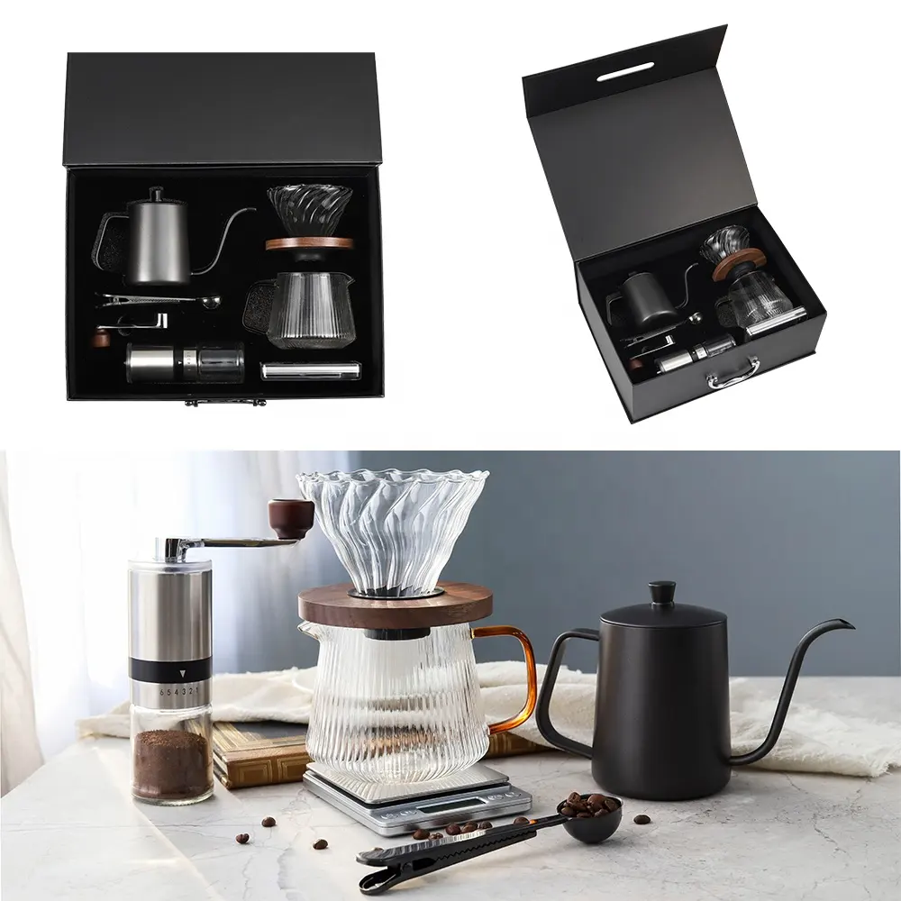 Wholesale Custom High Quality Amazon top Selling V60 Coffee Table Set with Low MOQ and Premium Gift Box Package