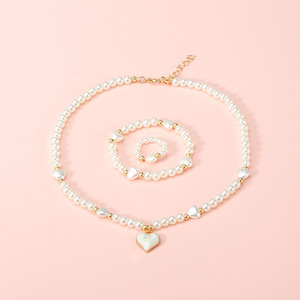 <span class=keywords><strong>Set</strong></span> di Gioielli Estivi per Bambine: Collana di Perle, Anello e Braccialetto - Product Image 4