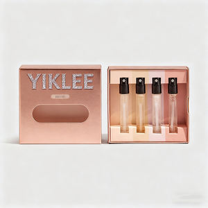 Caja de muestra de perfume personalizada de 3 piezas Embalaje superior-inferior de lujo para viales de <span class=keywords><strong>viaje</strong></span> de 2ml/3ml/5ml Juego de regalo de marca - Product Image 2