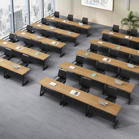 Bureau mobile réglable et extensible avec chaise pliable intégrée – Table d'ordinateur pour salle de classe, conférence et négociation
