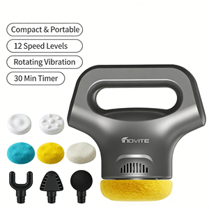 Pistola Massaggiante Professionale <span class=keywords><strong>a</strong></span> Percussione, 9 Velocità, 10 Testine, Schermo LCD, Motore Silenzioso, Recupero Muscolare, Sollievo dal Dolore, Uso Corporeo - Product Image 6