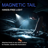 Lampe torche laser LED 2500LM avec lumière UV et RGB, étanche, portable, rechargeable par USB, magnétique, lampe torche tactique EDC