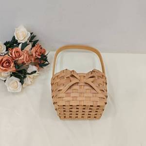 Cesta de flores rectangular de mano de madera de ratán tejido hecho a mano personalizable <span class=keywords><strong>para</strong></span> decoración de arreglos florales de boda de floristería - Product Image 2