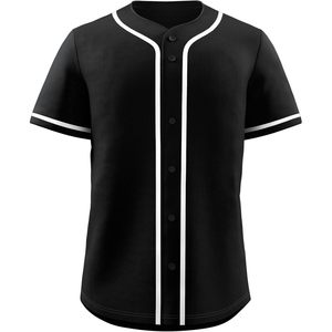 Maillot de baseball vierge pour homme, manches courtes, coupe classique, respirant, en polyester, uniforme de sport - Product Image 1
