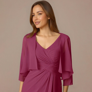 Cape de mariage personnalisée TEENYEE, châle en mousseline de soie moelleux à volants, <span class=keywords><strong>veste</strong></span> de mariée pour robes de demoiselles <span class=keywords><strong>d</strong></span>'<span class=keywords><strong>honneur</strong></span> - Product Image 1