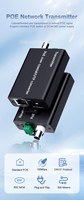 Extenseur Ethernet POE 10/100 Mbps, convertisseur BNC RJ45 EOC, transmission de caméra IP 500M, 30W, alliage d'aluminium, moniteur Heng
