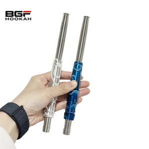 Commercio all'ingrosso <span class=keywords><strong>di</strong></span> alta qualità 40CM <span class=keywords><strong>di</strong></span> Moze Breeze colorato Pro narghilè Shisha Set in acciaio narghilè - Product Image 5