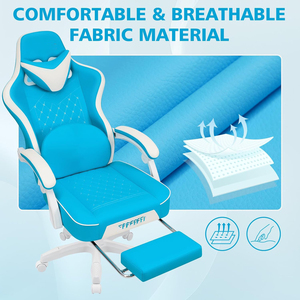 Échantillon gratuit, chaise de jeu personnalisable à dossier haut, chaise de jeu pour ordinateur, chaise de sport électronique avec repose-pieds - Product Image 5
