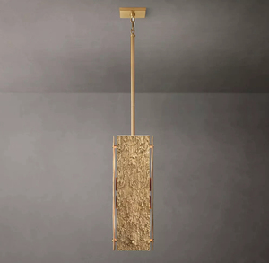 Suspension minimaliste carrée <span class=keywords><strong>Vouvray</strong></span> en laiton massif et cuivre façonnée à la main pour îlot de cuisine - Product Image 1