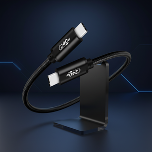Cavo di Ricarica USB Type C 2.0 ad Alta Velocità PD240W 1M/2M, Corrente 5A QC3.0, Intrecciato Resistente per <span class=keywords><strong>Computer</strong></span> Portatili <span class=keywords><strong>Samsung</strong></span> - Product Image 1