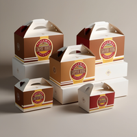 Emballages alimentaires en papier jetables personnalisés avec revêtement UV, gaufrage, échantillon gratuit, logo personnalisé pour la restauration rapide à emporter