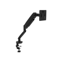 Support de bureau pour écran d'affichage à ressort à gaz en aluminium robuste OMNI blanc pour écran de 10 à 30 pouces, bureau moderne