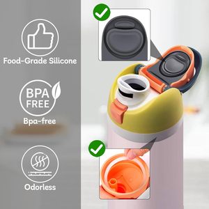 Set di 3 Tappi Grigi di Ricambio in Silicone, Coperchio Antigoccia Compatibile con Owala FreeSip 24oz 32oz - Product Image 2