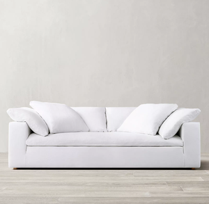 <span class=keywords><strong>Canapé</strong></span> RH Cloud en lin blanc de style moderne et luxueux personnalisé par Rhoohill pour salon, <span class=keywords><strong>canapé</strong></span> d'intérieur 3 <span class=keywords><strong>places</strong></span>, meubles de salon - Product Image 2