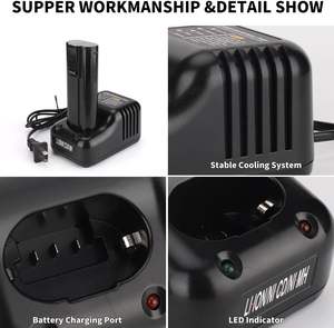 Cargador de Batería Dual para Herramientas Eléctricas, Compatible con Baterías Paslode de 6V <span class=keywords><strong>Ni</strong></span>-CD/<span class=keywords><strong>Ni</strong></span>-MH 404400 900600 y Baterías de Iones de Litio de 7.2V 902654 902600 - Product Image 3