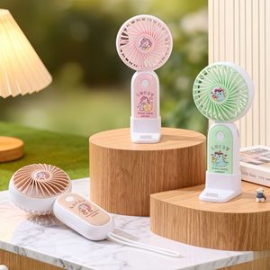 LingPan Portable Handheld <b>Fan</b> With <b>Stand</b> Rechargeable Battery 5W DC Motor Three Speeds For Outdoor Use - Product Image 5