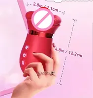 Vibrateur Rose à Succion pour Femme, Jouet Sexuel Adulte, 10 Modes de Léchage de Langue, 3 Fonctions Automatiques, 1 Fonction Manuelle, USB, 45 dB, Étanche, Vente en Gros