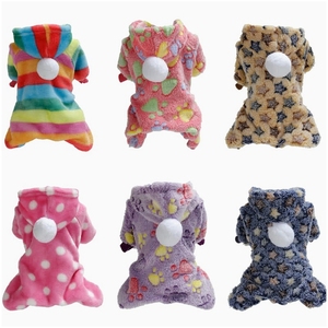 Mono cálido de lana de invierno para perros pequeños, ropa de cachorro con estampado bonito, <span class=keywords><strong>disfraz</strong></span> para Chihuahua Yorkshire Terrier, pijamas para gatitos - Product Image 1