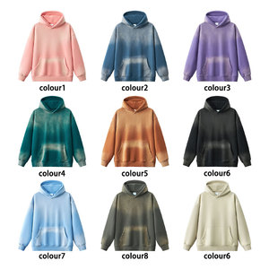Sudadera con Capucha Extra Grande de Felpa Lavada al Ácido, 100% Algodón, 500 g/m², con Logotipo Personalizado Bordado, Teñido por Pulverización, Unisex, Invierno, Talla XL, para Hombre y Mujer - Product Image 5