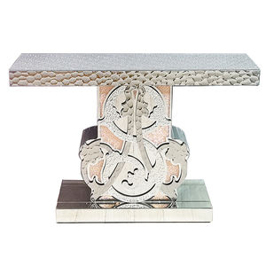 YuanChang Table <span class=keywords><strong>Console</strong></span> Moderne de Luxe en Acier Inoxydable de Style <span class=keywords><strong>Baroque</strong></span> en Métal Doré Vintage pour Salon et Chambre - Product Image 2