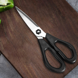 <b>Kitchen</b> <b>Scissors</b> Stainless Steel Black Straight Head For Meat And Fish Home Use Yangjiang - Product Image 3