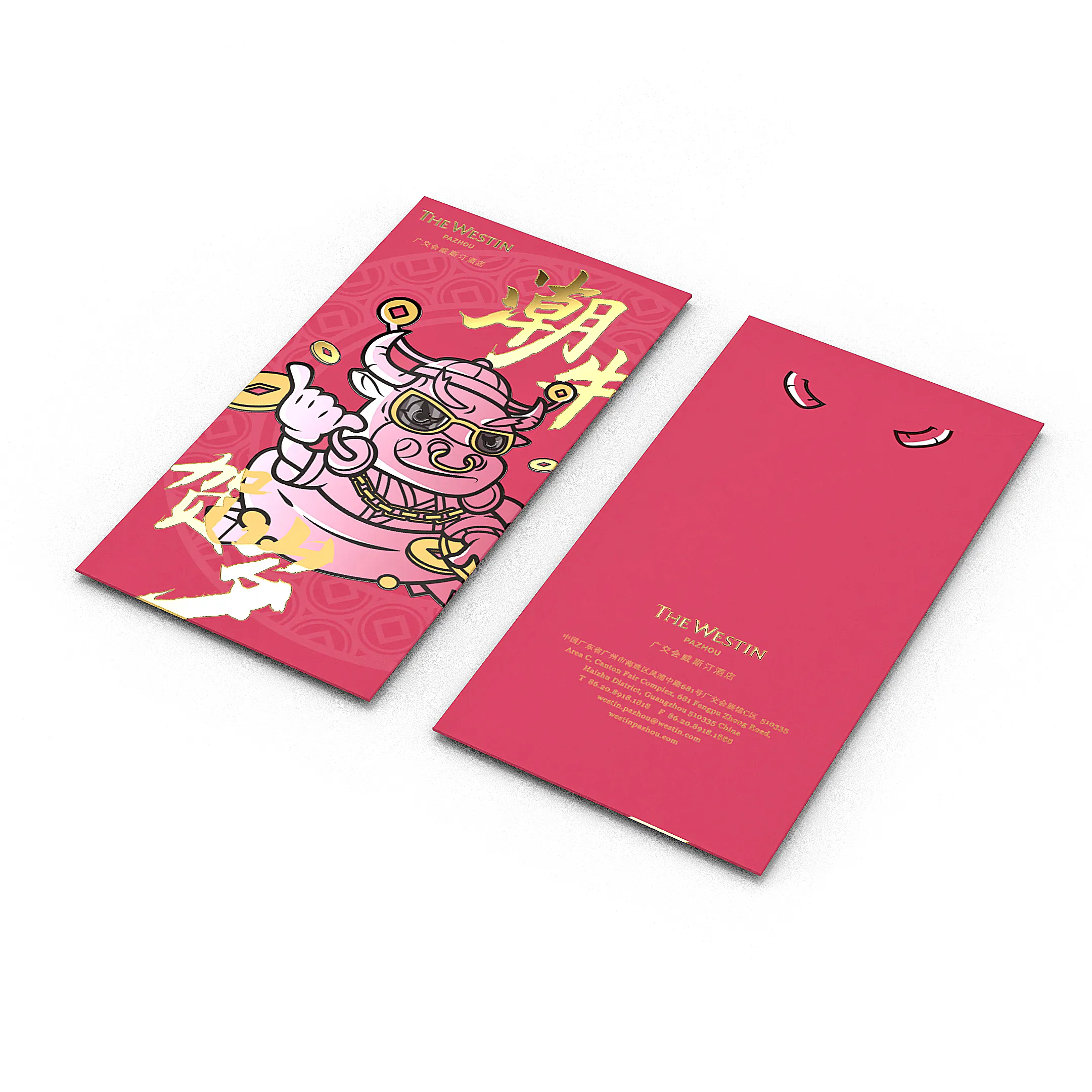 China Wholesale custom chinese new year red packet 2024 Custom Red Money Envelope New Year for Wedding Invitations