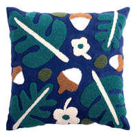 Innermor personnalisé carré Style moderne brodé Floral housse de coussin coton jeter taie d'oreiller pour la maison et l'hôtel décor