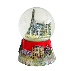 Globe d'eau en résine avec les attractions de <span class=keywords><strong>Paris</strong></span>, boule d'eau en verre et boule de neige en résine, souvenirs en verre avec musique - Product Image 3