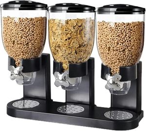 Hotselling Indispensable Double Dry Food Dispenser Cereal Candy Container <b>Kitchen</b> Rice Nuts Countertop Multi-functional 6-10L - Product Image 1