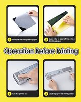 Imprimante Portable Sans Fil Phomemo M08F, Papier Thermique A4 pour l'Impression de Photos et Documents