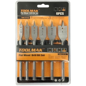 Jeu de forets à lame plate pour le bois 3/8 1/2 5/8 3/4 7/8 1 pouce - Product Image 2