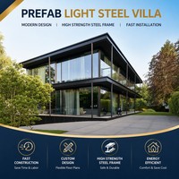 Villa en acier de luxe, structure préfabriquée en acier avec conception personnalisée pour des projets de logement haut de gamme