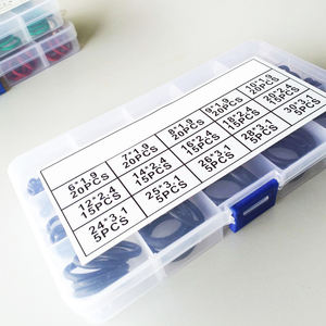 Jeu de joints toriques en caoutchouc - 200 pièces, nitrile, haute pression, bande élastique, joints toriques d'étanchéité - Product Image 1