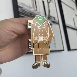 Diseño de regalo de Kunshan, China: Bisagra de metal esmaltado suave, chapada en oro, de zinc/latón, personalizada para - Product Image 2