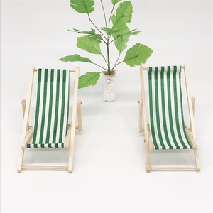 Chaises de plage en bois miniature 1:12, mobilier de scène de <span class=keywords><strong>maison</strong></span>, moulure d'émulsion, décoration pour <span class=keywords><strong>maison</strong></span> de poupée - Product Image 3