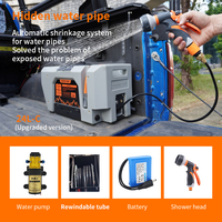 Réservoir d'eau pressurisé portable de 24 L, kit de douche extérieure alimenté par batterie à charge rapide pour le camping, la randonnée, le 4x4 tout-terrain