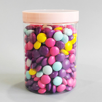 Prix de Gros : Récipients de Stockage Alimentaire Vides en Plastique Noir Transparent, Pots Ronds à Bonbons avec Couvercles 250ml 300ml 500ml 600ml 700ml