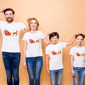 Directo <span class=keywords><strong>de</strong></span> fábrica <span class=keywords><strong>de</strong></span> Navidad <span class=keywords><strong>de</strong></span> padre-hijo <span class=keywords><strong>de</strong></span> ropa impresión linda <span class=keywords><strong>familia</strong></span> juego Camiseta <span class=keywords><strong>de</strong></span> manga corta - Product Image 2