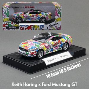 2025-08-RMZ 1:36 Keith Haring x <span class=keywords><strong>Maserati</strong></span> GT MC simulaciones coche juguete acústico-óptico Pullback para niños cumpleaños Metal - Product Image 3