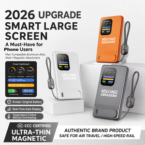 YJ05 พาวเวอร์แบงค์แม่เหล็กบางเฉียบ 5000mAh ความบาง 9 มม. ชาร์จเร็ว 15W พร้อมหน้าจอ TFT HISONE - Product Image 3