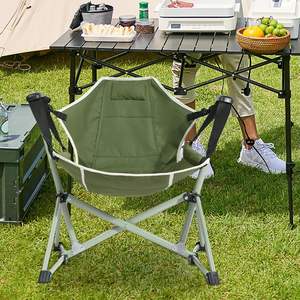 Chaise de camping en plein air chaise suspendue à bascule avec cadre léger petit paquet taille jusqu'à 140 kg chaise décontractée - Product Image 3