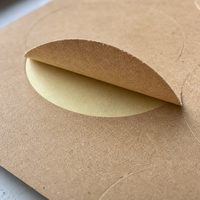 Étiquettes autocollantes de remerciement pour cadeaux, étiquettes d'emballage pour produits de boulangerie en papier kraft, autocollants ronds imprimés