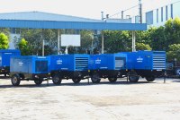 Compresseur à vis industriel portable diesel Liutech 10Bar 150Psi 353Cfm LUY100-10, neuf/d'occasion, location disponible, moteur de forage
