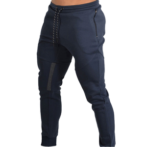 Pantalons de jogging décontractés pour hommes, taille mi-haute, devant plat, fermeture éclair latérale, cordon de serrage, pantalon de survêtement extensible, respirant, en polaire, écologique - Product Image 1