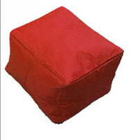 Pouf carré traditionnel Oxford fait main, rembourré de billes, repose-pieds pour salon et chambre, revêtement en tissu