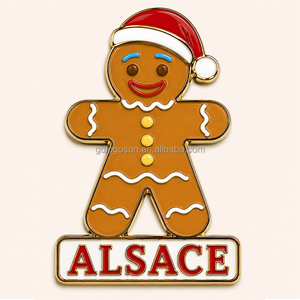 Aimants de réfrigérateur personnalisés en métal émaillé, motif couple alsacien traditionnel, souvenir de la région de l'<span class=keywords><strong>Alsace</strong></span>, fabrication OEM - Product Image 5