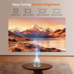 Mini projecteur LED <span class=keywords><strong>4K</strong></span> portable CRE 01 pour extérieur, 2 Go de RAM, Linux, WIFI, mise au point automatique, téléphone mobile sans fil, HD, LCD intelligent, home cinéma - Product Image 2