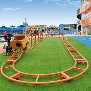Family Entertainment Zip Line Mini Roller Coaster Bicycle Powered Mini <strong>Roller-Coaster</strong> Father Powered Roller Coaster for Sale - Product Image 1